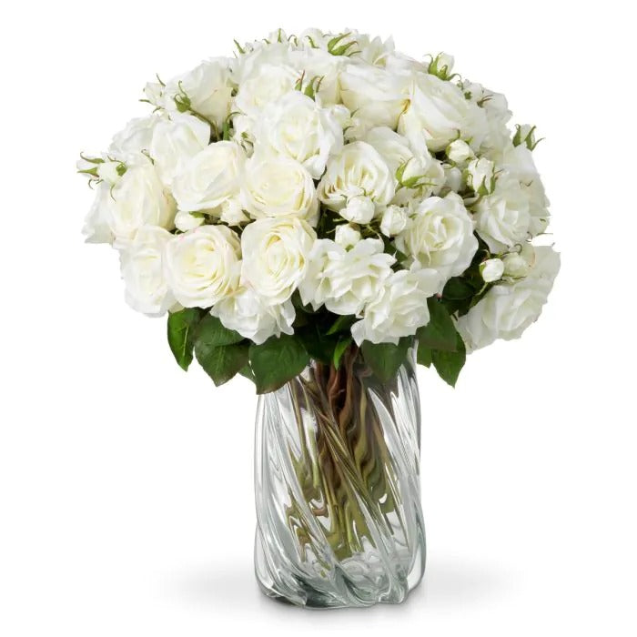 Bouquet of White Roses 72 pcs/2 varieties