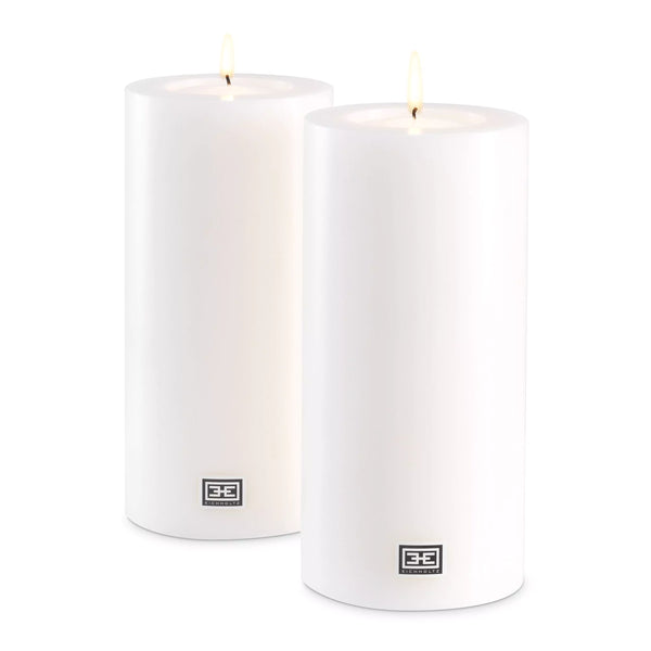 Artificial Candle Ø 10 X H. 21 cm Set Of 2