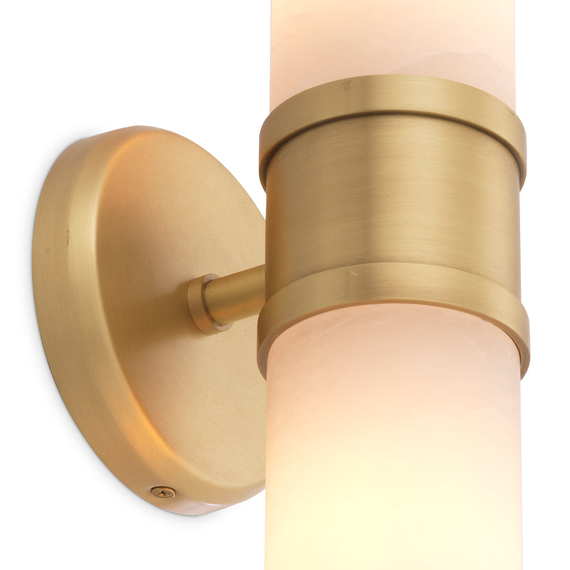 Eicholtz 111016 Wall Lamp Claridges Double, Antique Brass Finish